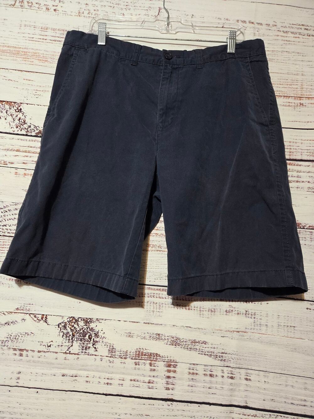 Tommy Hilfiger Shorts Men's 36 Navy 100% Cotton Flat Front